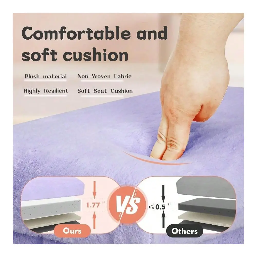 Ottoman With Storage, Folding Soft Fur Storage Foot Rest Stool With Thicker Furry Padded Seat. Ottoman Bench For Bedroom Living
Ottoman With Storage, Folding Soft Fur Storage Foot Rest Stool With Thicker Furry Padded Seat. Ottoman Bench For Bedroom Living
