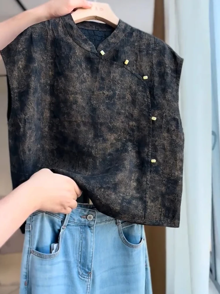 Новая китайская ретро-блузка с воротником-стойкой, золотистая, больших размеров, универсальная, стройнящая, летняя, модная женская одежда
Новая китайская ретро-блузка с воротником-стойкой, золотистая, больших размеров, универсальная, стройнящая, летняя, модная женская одежда