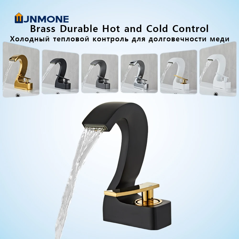 Black Gold Bathroom Basin Faucet Single Hole Brass Sink Faucet Hot Cold Mixer Water Tap Washbasin Waterfall Faucet for Bathroom
Black Gold Bathroom Basin Faucet Single Hole Brass Sink Faucet Hot Cold Mixer Water Tap Washbasin Waterfall Faucet for Bathroom