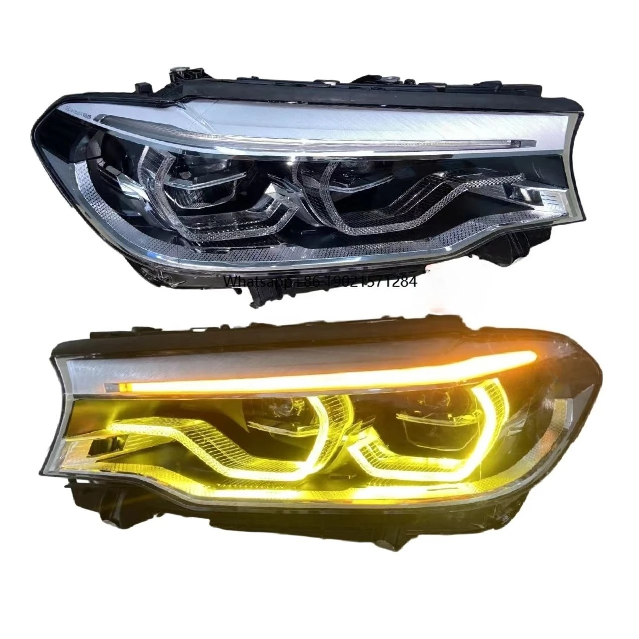 Suitable for 5 Series G38 LED Headlights with Low-end Upgrade and High-end Yellow Daytime Running Lights
Suitable for 5 Series G38 LED Headlights with Low-end Upgrade and High-end Yellow Daytime Running Lights