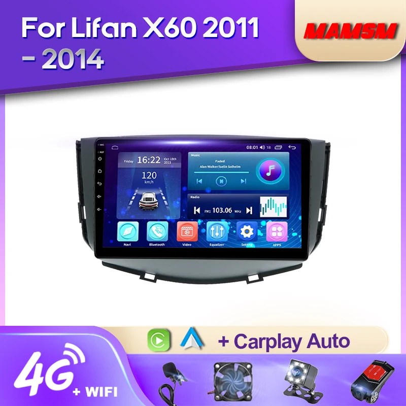 MAMSM Android 12 Car Radio For Lifan X60 2011- 2014 Video Multimedia Bluetooth Player Navigation GPS 4G Carplay Autoradio stereo
MAMSM Android 12 Car Radio For Lifan X60 2011- 2014 Video Multimedia Bluetooth Player Navigation GPS 4G Carplay Autoradio stereo