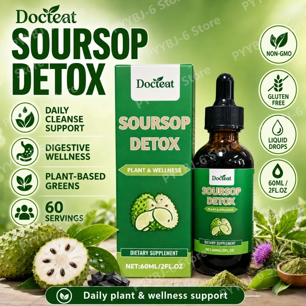 Soursop Drops 60ml–Plant Based Wellness Supplement Supports Natural Detox Immunity Digestion & Energy for Adults
Soursop Drops 60ml–Plant Based Wellness Supplement Supports Natural Detox Immunity Digestion & Energy for Adults