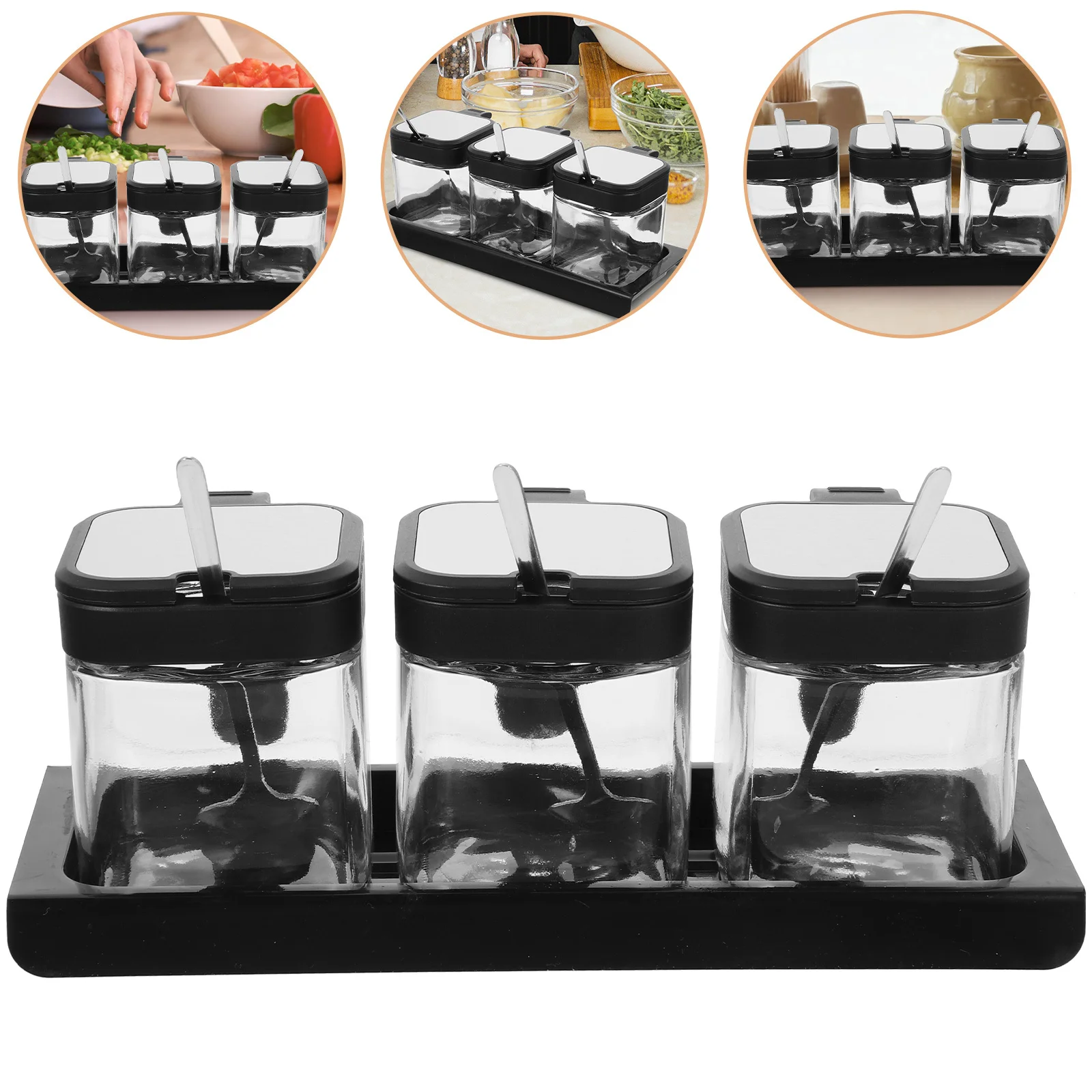 1Set Seasoning Jar Glass Condiment Jar Transparent Salt Container with Lid Multi-Function Spice Storage for Kitchen Cooking
1Set Seasoning Jar Glass Condiment Jar Transparent Salt Container with Lid Multi-Function Spice Storage for Kitchen Cooking