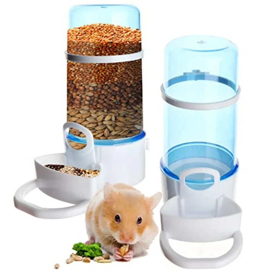 2 Packs Pet Feeder and Waterer, Self Dispensing Automatic Hamster Feeder, Food and Water Dispenser Set, Small Animal Dog Cat Pe
2 Packs Pet Feeder and Waterer, Self Dispensing Automatic Hamster Feeder, Food and Water Dispenser Set, Small Animal Dog Cat Pe