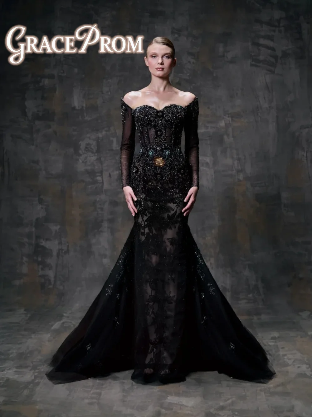 Sexy Black Applique Evening Dress 2026 Romantic Sheer Red Carpet Gown Elegant Mermaid Floor Length Prom Gown فساتين سهر
Sexy Black Applique Evening Dress 2026 Romantic Sheer Red Carpet Gown Elegant Mermaid Floor Length Prom Gown فساتين سهر