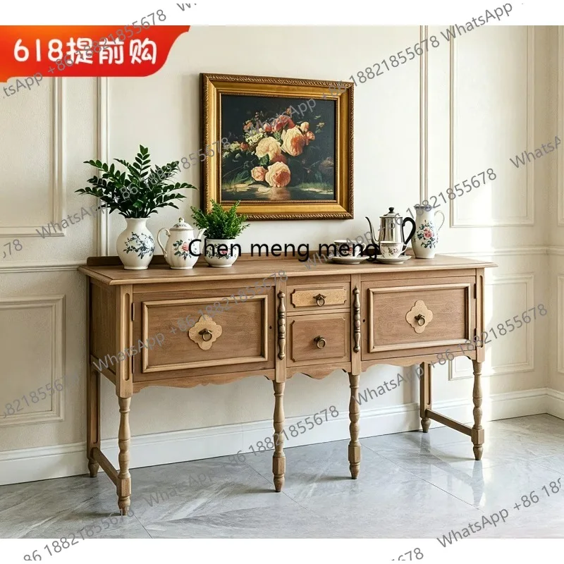 French retro solid wood porch, living room locker, foyer decoration table, light luxury dining side cabinet
French retro solid wood porch, living room locker, foyer decoration table, light luxury dining side cabinet