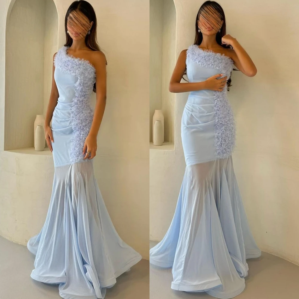 Customized Graceful Chiffon Mermaid Evening Dress Exquisite Tiered One Shoulder Prom Dress Sexy Sleeveless Celebrity Gowns
Customized Graceful Chiffon Mermaid Evening Dress Exquisite Tiered One Shoulder Prom Dress Sexy Sleeveless Celebrity Gowns