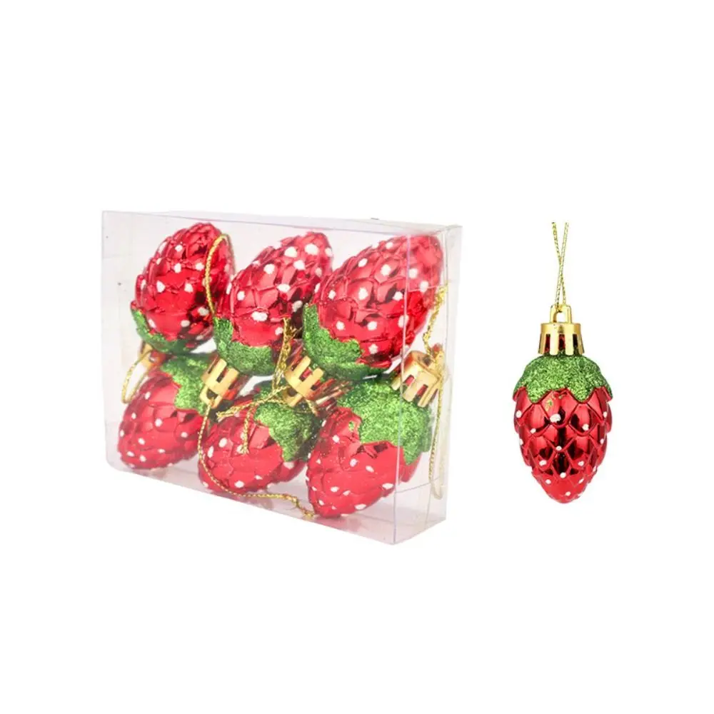 6PCS Red Christmas Hanging Decoration Stawberry Plastic Christmas Tree Ornament Electroplated Shopwindow Xmas Baubles
6PCS Red Christmas Hanging Decoration Stawberry Plastic Christmas Tree Ornament Electroplated Shopwindow Xmas Baubles