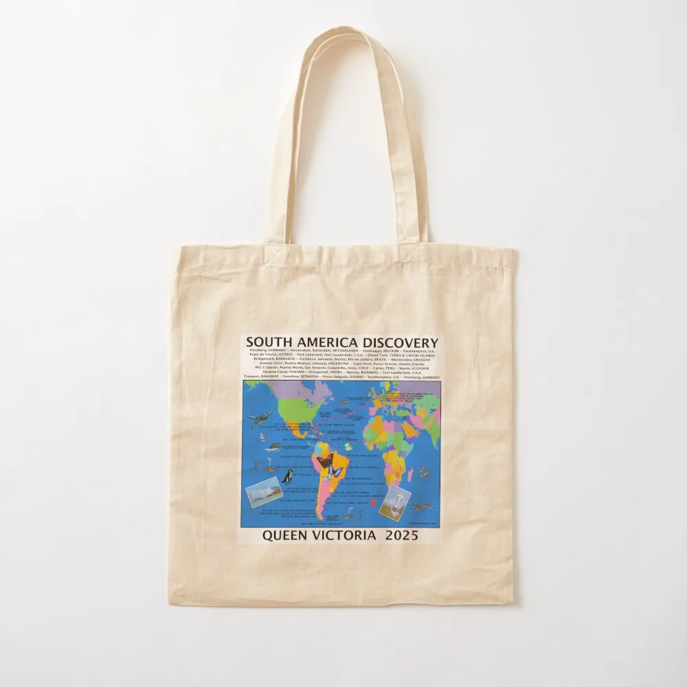 CUNARD 2025 V502E SOUTH AMERICA DISCOVERY CRUISE HAMBURG START FULLY ILLUSTRATED ROUTE MAP Tote Bag
CUNARD 2025 V502E SOUTH AMERICA DISCOVERY CRUISE HAMBURG START FULLY ILLUSTRATED ROUTE MAP Tote Bag