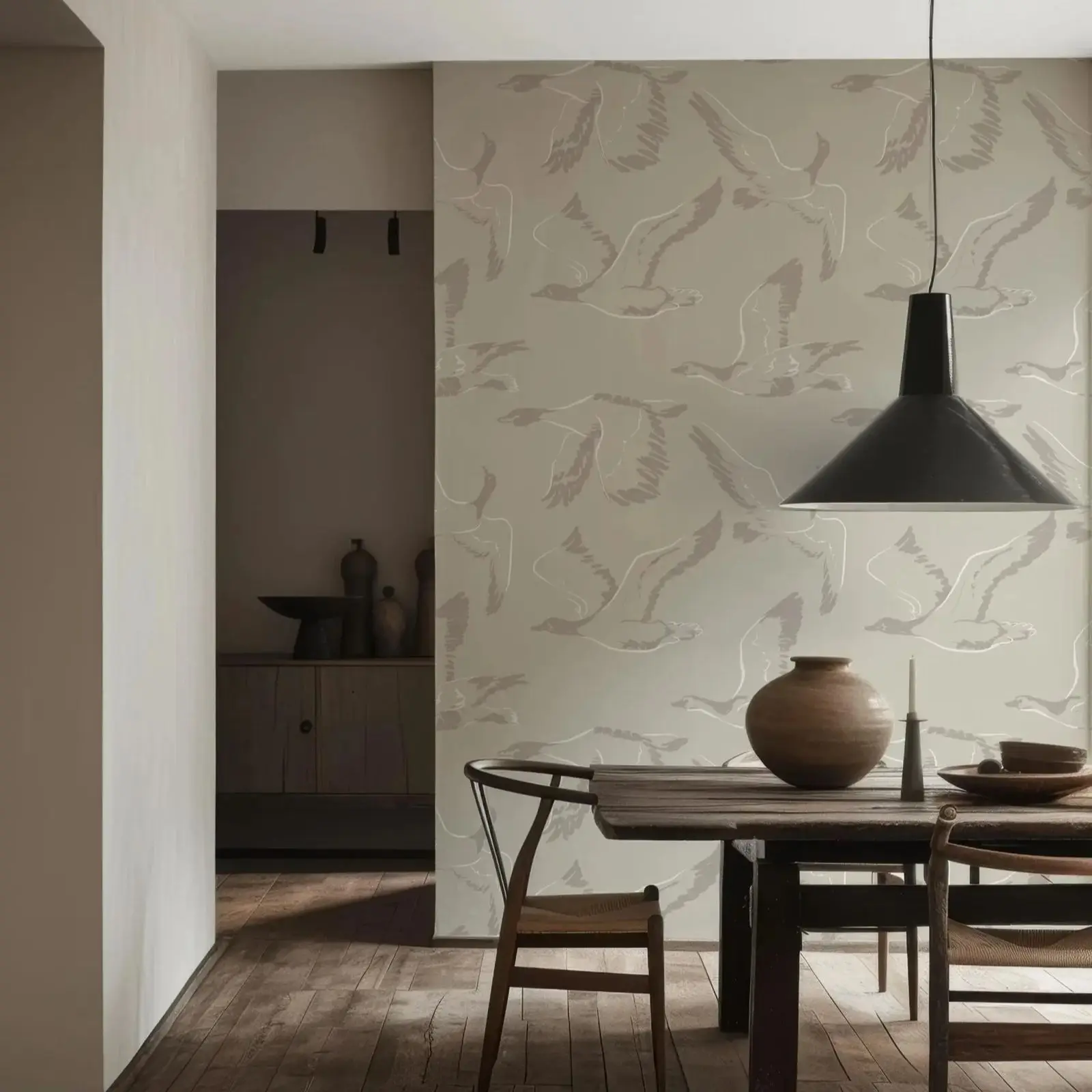 Съемные обои Beige Duck Peel and Stick, современная и нейтральная настенная роспись с кистью для птиц, самоклеящаяся традиция без наклеивания 
Съемные обои Beige Duck Peel and Stick, современная и нейтральная настенная роспись с кистью для птиц, самоклеящаяся традиция без наклеивания