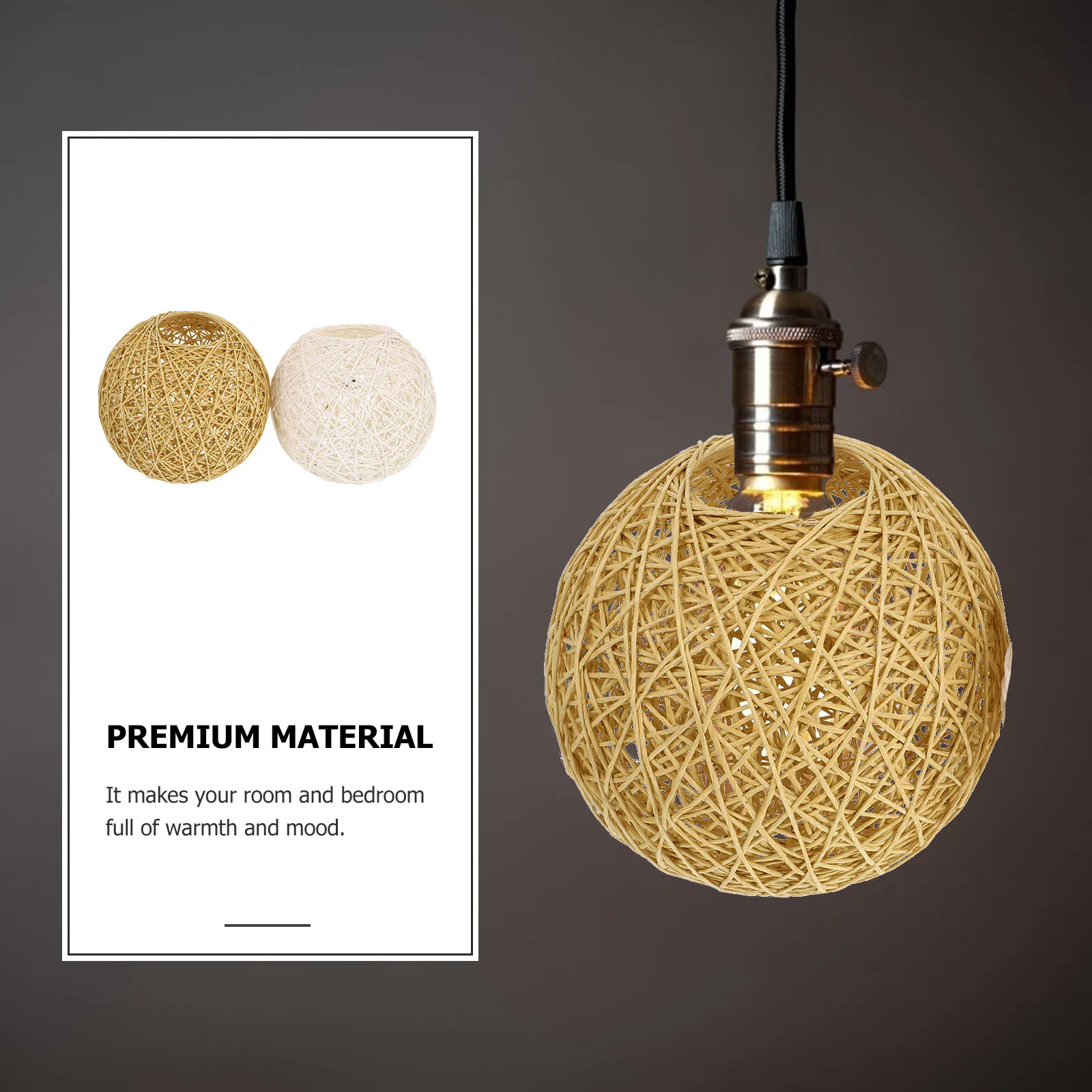 2pcs Woven Lampshade Ceiling Lamp Cover Creative Diy Decor Accessory Indoor Use Simple Style Dustproof Durable Mood Lighting
2pcs Woven Lampshade Ceiling Lamp Cover Creative Diy Decor Accessory Indoor Use Simple Style Dustproof Durable Mood Lighting