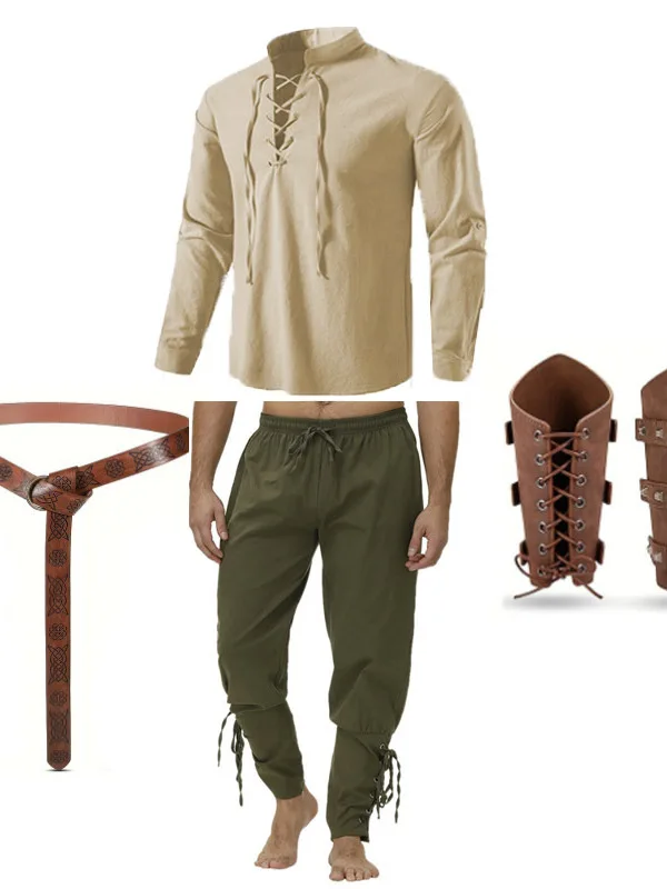 Men's Renaissance Period Halloween Costume Set 4 Pieces Medieval Sea Theme Shirt Regular Fit Cool Feeling Thickened Cotton
Men's Renaissance Period Halloween Costume Set 4 Pieces Medieval Sea Theme Shirt Regular Fit Cool Feeling Thickened Cotton
