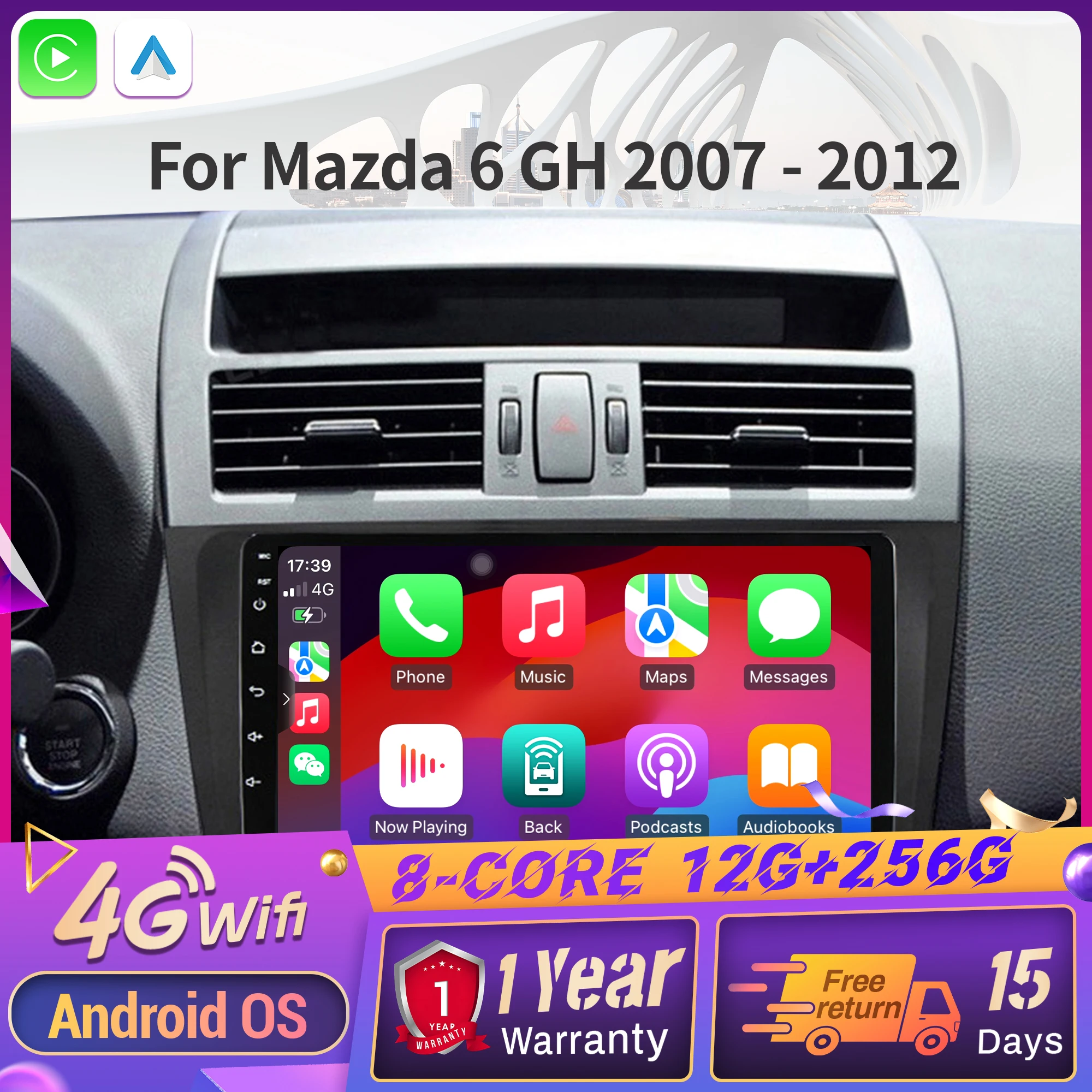 Автомобильный радиоприемник мультимедиа для Mazda 6 GH 2007-2012 Android 14 навигация 4G GPS беспроводной CarPlay сенсорный экран Bluetooth стерео
Автомобильный радиоприемник мультимедиа для Mazda 6 GH 2007-2012 Android 14 навигация 4G GPS беспроводной CarPlay сенсорный экран Bluetooth стерео