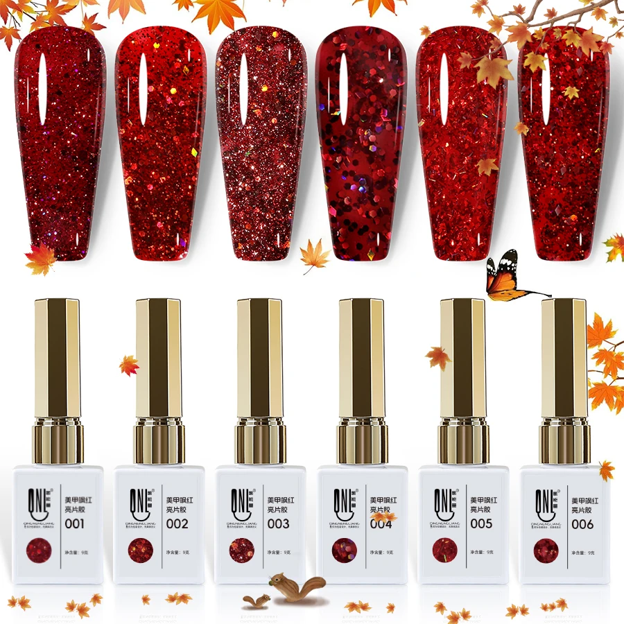 QNL 9g Red Sequin Gel Nail Polish 6 Colors Shiny Glitter Gel Nail Polish Soak Off UV LED Gel Nail Art Manicure for Home Salon
QNL 9g Red Sequin Gel Nail Polish 6 Colors Shiny Glitter Gel Nail Polish Soak Off UV LED Gel Nail Art Manicure for Home Salon