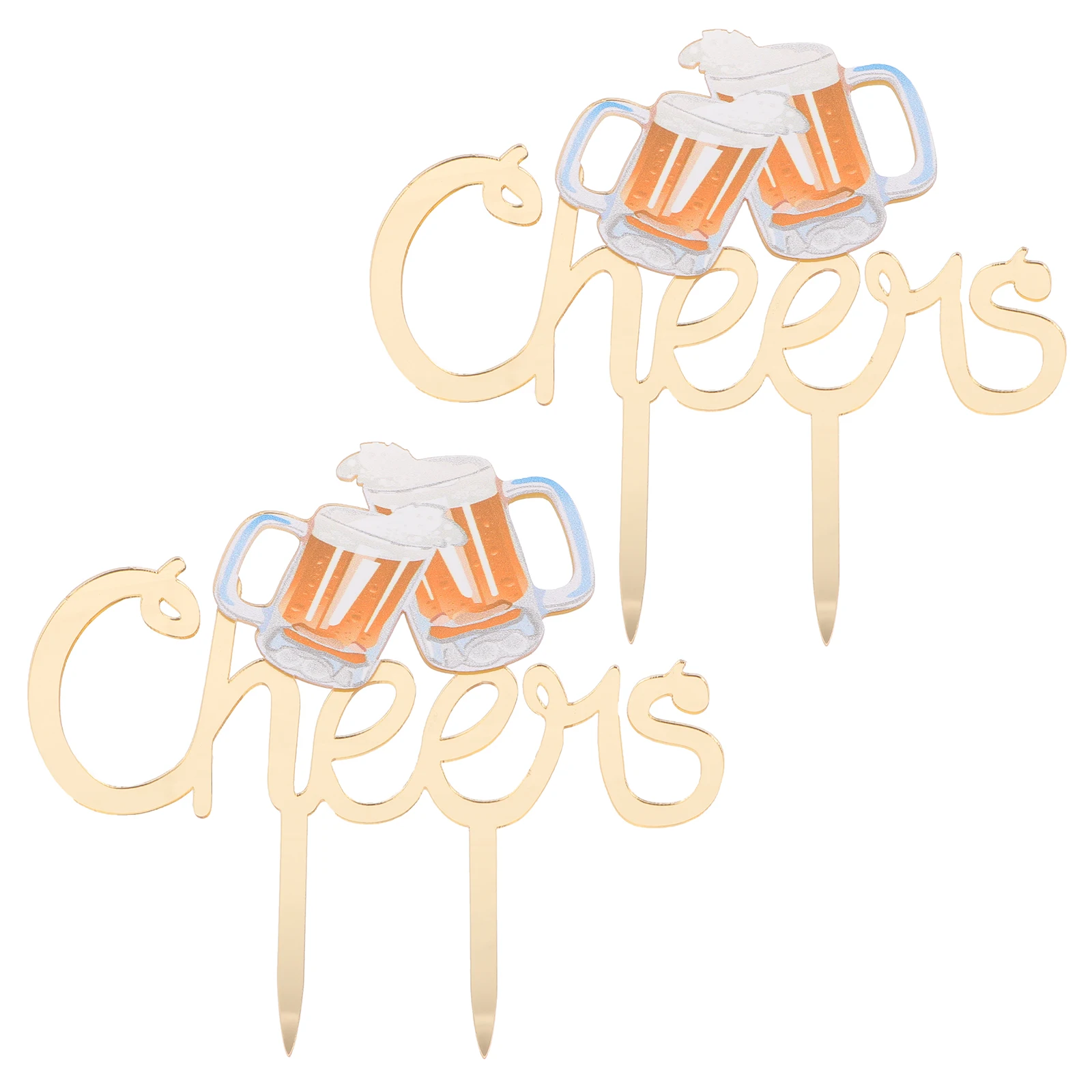 2 Pcs Golden Acrylic Cake Toppers Mirror Finish Decorations for Oktoberfest Party Cupcakes Dessert Plates Safe Lightweight
2 Pcs Golden Acrylic Cake Toppers Mirror Finish Decorations for Oktoberfest Party Cupcakes Dessert Plates Safe Lightweight