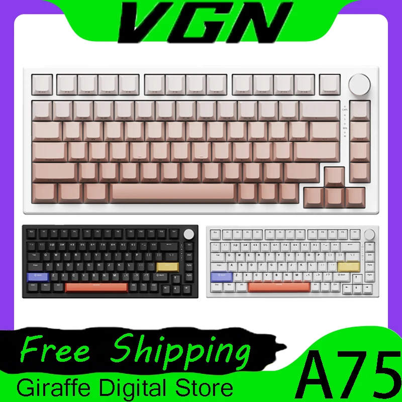 VGN A75 Mechanical Keyboard Magnetic Switch 75% Customized Multi-Function Knob Wired Gaming Keyboard PC Accessories Man Gift
VGN A75 Mechanical Keyboard Magnetic Switch 75% Customized Multi-Function Knob Wired Gaming Keyboard PC Accessories Man Gift