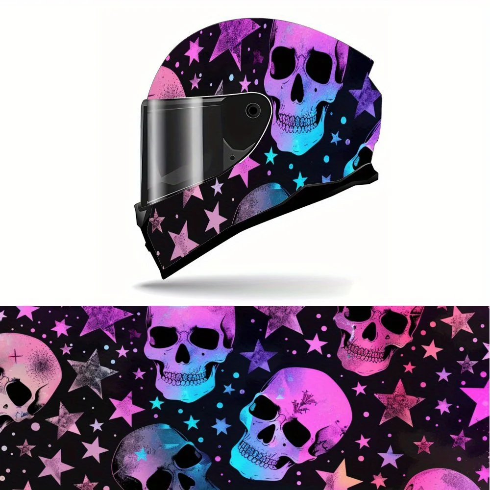 Colorful Star - Skull PVC Motorcycle Helmet Vinyl Wrap, Self-Adhesive Waterproof Sticker, Anti-Scratch Decorative Film for Full
Colorful Star - Skull PVC Motorcycle Helmet Vinyl Wrap, Self-Adhesive Waterproof Sticker, Anti-Scratch Decorative Film for Full
