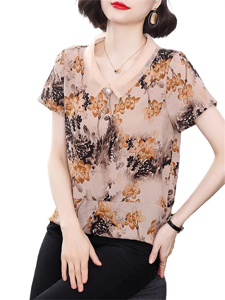 4XL Women Spring Autumn Blouses Shirts Lady Fashion Casual Half Sleeve Turn-down Collar Lace Printing Blusas Tops CT0287
4XL Women Spring Autumn Blouses Shirts Lady Fashion Casual Half Sleeve Turn-down Collar Lace Printing Blusas Tops CT0287