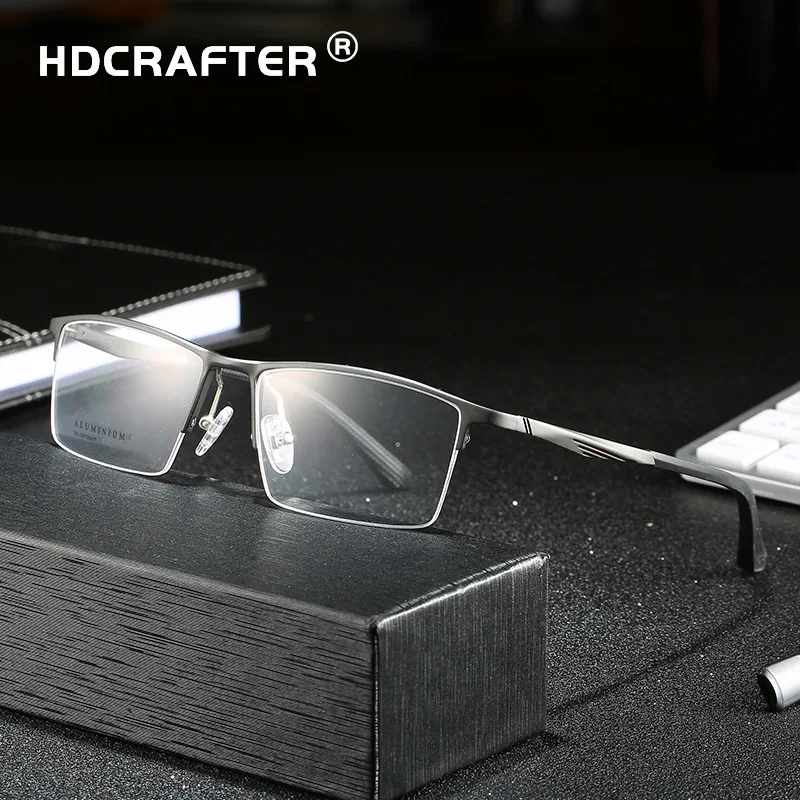 Очки HDCRAFTER: Высококачественная титановая оправа для мужчин, оптические очки с диоптриями, полуободковые, популярные деловые очки
Очки HDCRAFTER: Высококачественная титановая оправа для мужчин, оптические очки с диоптриями, полуободковые, популярные деловые очки