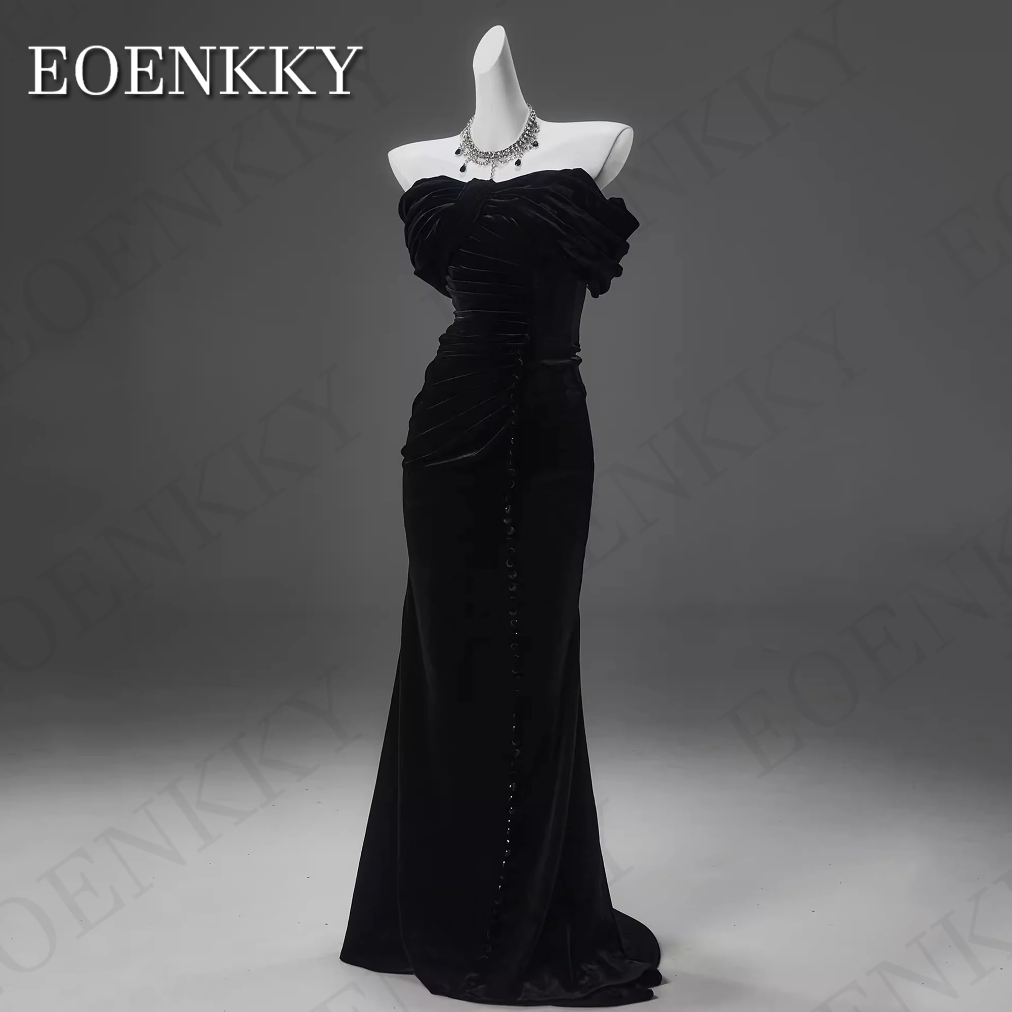 Mermaid Velour Evening Dress Off Shoulder Pleats Black Pageant Party Dresses vestidos de fiesta elegantes 2024 Backless Button
Mermaid Velour Evening Dress Off Shoulder Pleats Black Pageant Party Dresses vestidos de fiesta elegantes 2024 Backless Button