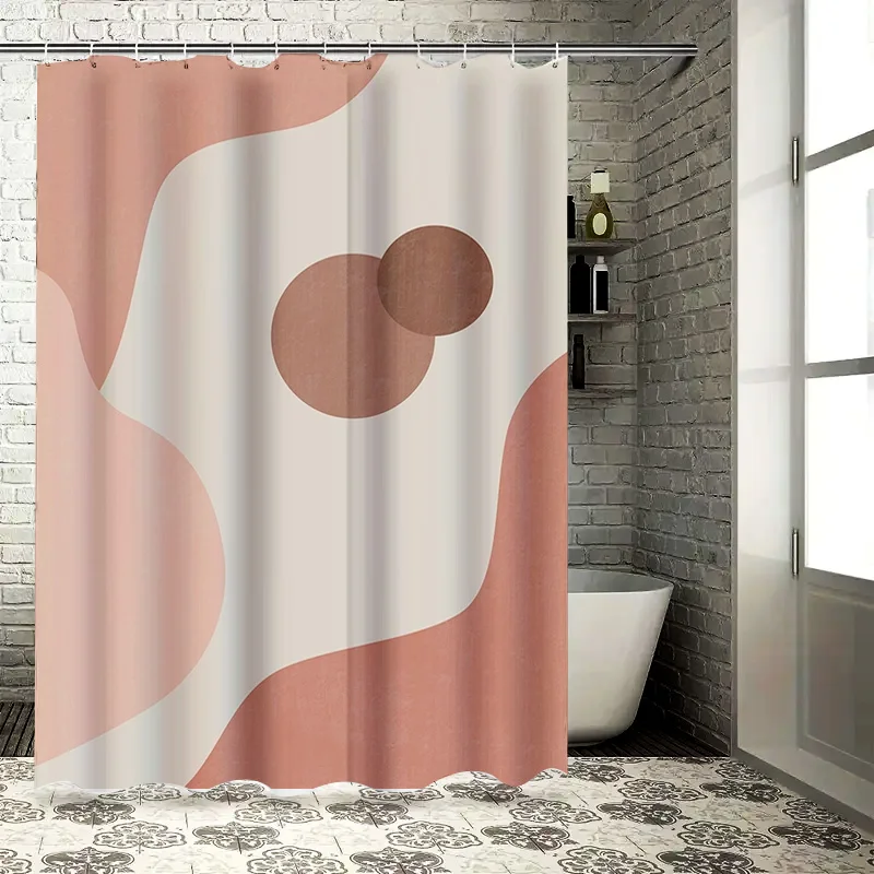 Современный комплект занавесок для душа в ванной комнате с геометрическим принтом и кольцами для простой установки — персиково-бежевый цвет дополняет любой декор St
Современный комплект занавесок для душа в ванной комнате с геометрическим принтом и кольцами для простой установки — персиково-бежевый цвет дополняет любой декор St