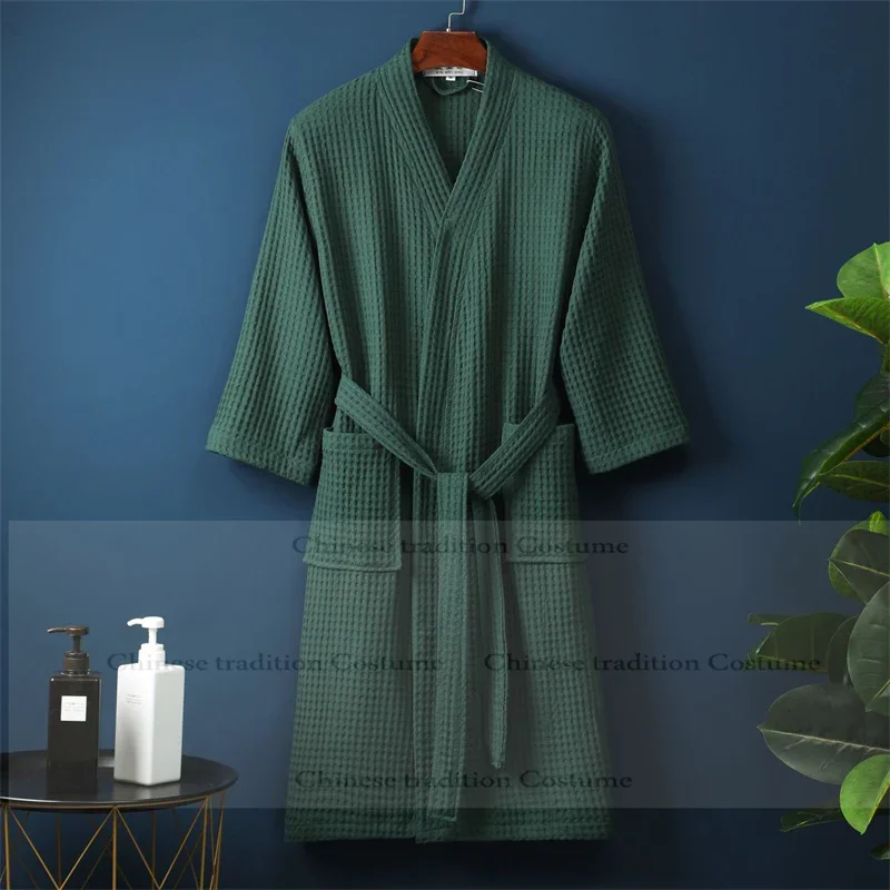 Couple Robe with Pocket Solid Color Waffler Cotton Kimono Women Shower Bathrobe Gown Sleepwear Autumn New Intimate Lingerie
Couple Robe with Pocket Solid Color Waffler Cotton Kimono Women Shower Bathrobe Gown Sleepwear Autumn New Intimate Lingerie