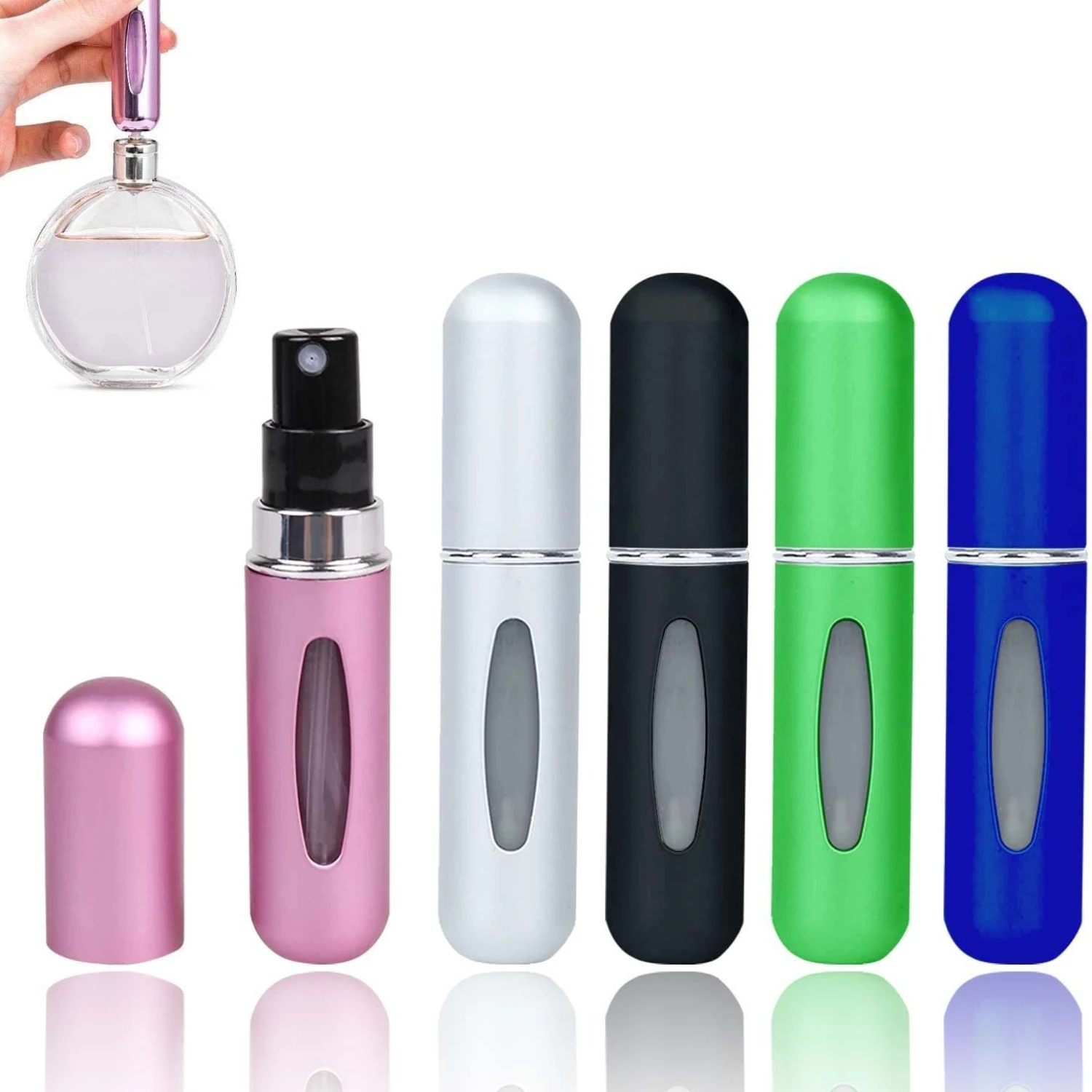 5pcs Portable Mini Refillable Perfume Spray Bottle Atomizer - 5ml Travel Perfume Bottle - Convenient and Compact Perfume Atomize
5pcs Portable Mini Refillable Perfume Spray Bottle Atomizer - 5ml Travel Perfume Bottle - Convenient and Compact Perfume Atomize