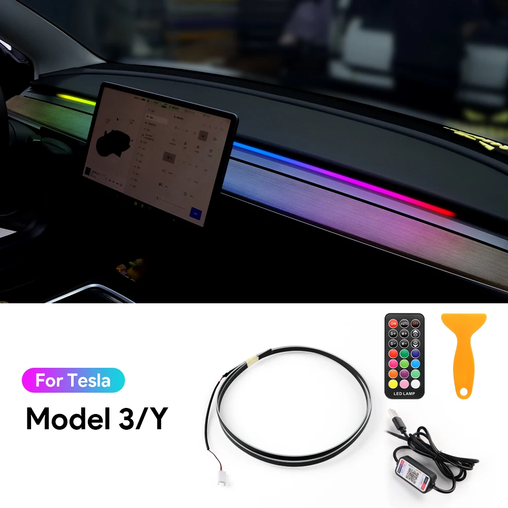 For Tesla Model 3 Y Juniper 2019-2026 USB Port Ambient Light Below Dashboard Windshield APP Bluetooth Controlled Colorful Access
For Tesla Model 3 Y Juniper 2019-2026 USB Port Ambient Light Below Dashboard Windshield APP Bluetooth Controlled Colorful Access