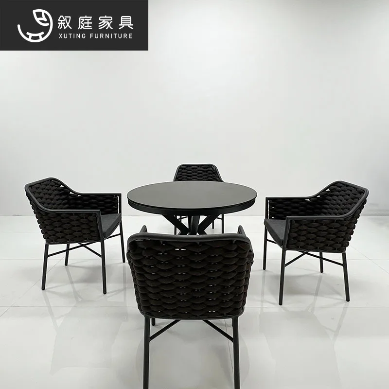 Outdoor courtyard garden villa leisure table and chairs outdoor balcony terrace bar cafe rope weaving leisure tea table
Outdoor courtyard garden villa leisure table and chairs outdoor balcony terrace bar cafe rope weaving leisure tea table