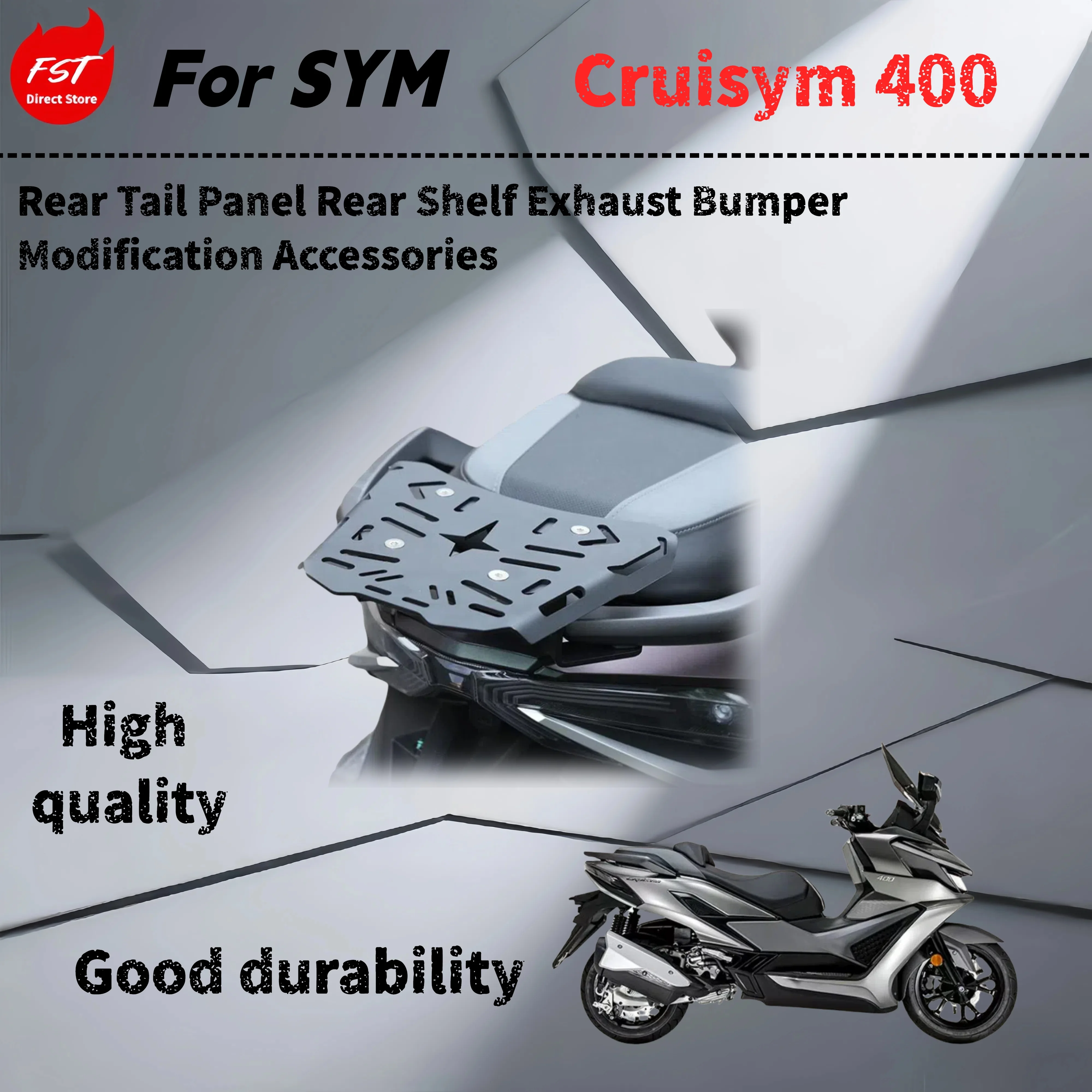 For SYM Cruisym 400 rear rack motorcycle XS400T tail box rack modified tail wing bracket
For SYM Cruisym 400 rear rack motorcycle XS400T tail box rack modified tail wing bracket