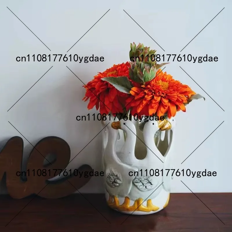 Керамическая ваза в форме утки ручной работы, кашпо для цветов, для домашнего декора, для сухоцветов, гидропонных ваз
Керамическая ваза в форме утки ручной работы, кашпо для цветов, для домашнего декора, для сухоцветов, гидропонных ваз