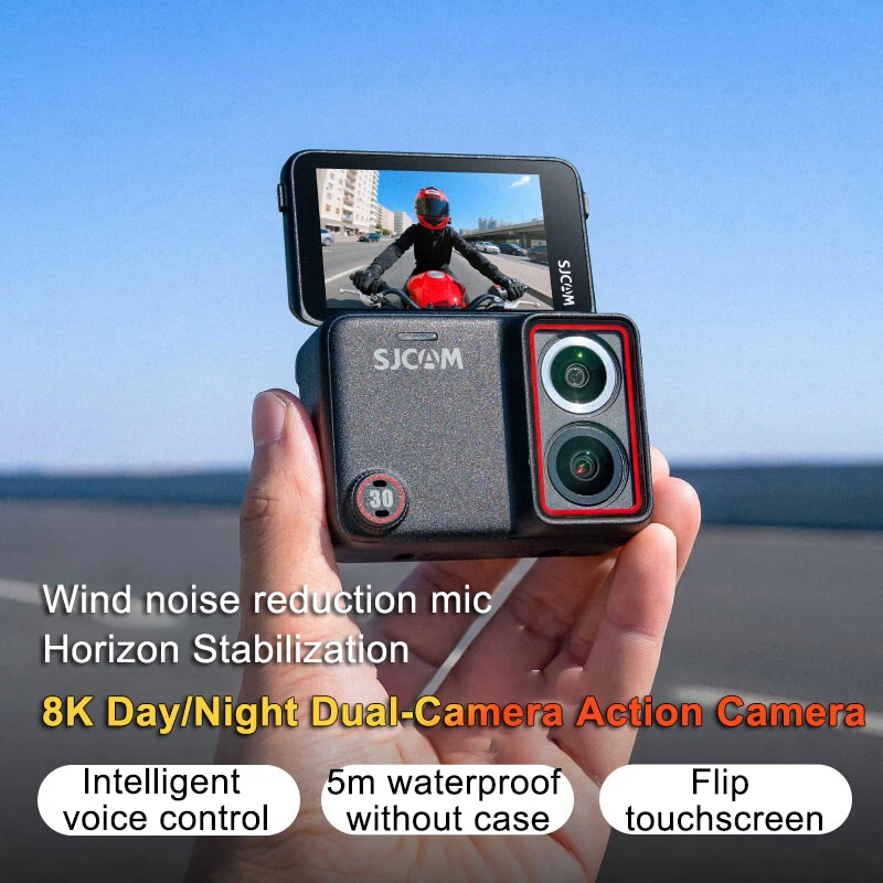 8K 20fps Dual-lens Action Camera AI Voice Control Waterproof HD Night Video Flip Touchscreen 6-Axis Stabilization Sport Camera
8K 20fps Dual-lens Action Camera AI Voice Control Waterproof HD Night Video Flip Touchscreen 6-Axis Stabilization Sport Camera