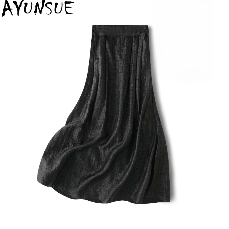 Xiangyunsha Silk Women's Skirts Retro Commuting Black Skirt Versatile A-line Skirts for Women Spring Summer Woman Clothes Юбка
Xiangyunsha Silk Women's Skirts Retro Commuting Black Skirt Versatile A-line Skirts for Women Spring Summer Woman Clothes Юбка