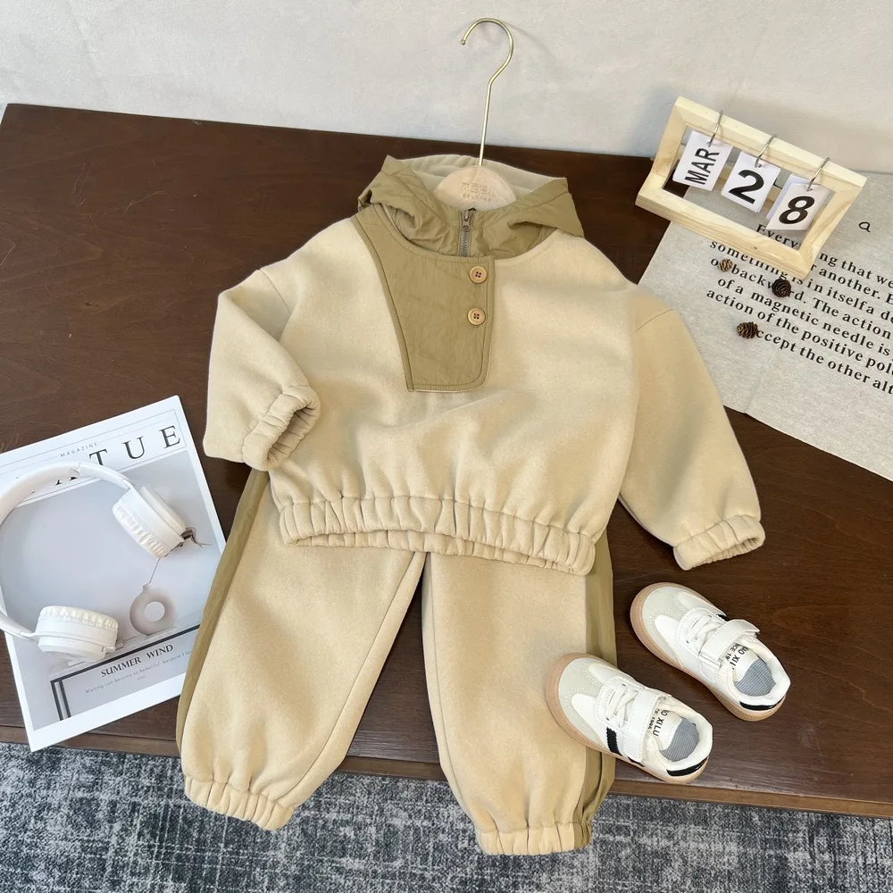 Детские флисовые комплекты, теплый костюм для мальчиков, повседневная одежда с капюшоном для девочек, детский свитер с длинными рукавами, штаны, зимняя одежда из 2 предметов
Детские флисовые комплекты, теплый костюм для мальчиков, повседневная одежда с капюшоном для девочек, детский свитер с длинными рукавами, штаны, зимняя одежда из 2 предметов