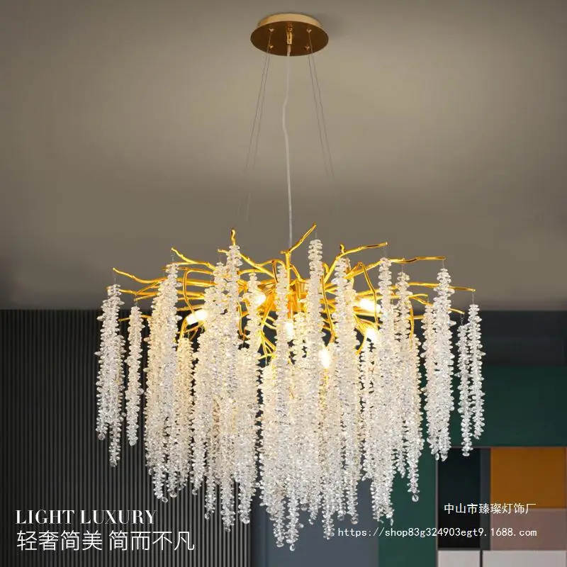 Villa Living Room Crystal Chandelier Light Luxury Restaurant Bar Island Table Lamp Designer Model Bedroom Water Drop Branch
Villa Living Room Crystal Chandelier Light Luxury Restaurant Bar Island Table Lamp Designer Model Bedroom Water Drop Branch