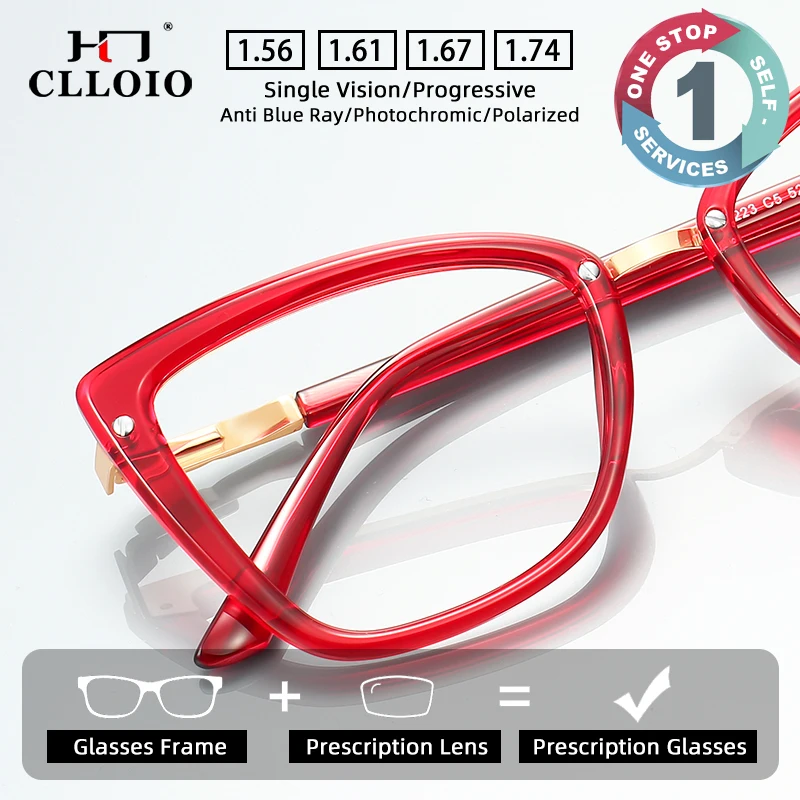 CLLOIO Trendy Optics TR90 Anti Blue Light Glasses Fashion Women's Leisure Reading Myopia Prescription Customization Glasses
CLLOIO Trendy Optics TR90 Anti Blue Light Glasses Fashion Women's Leisure Reading Myopia Prescription Customization Glasses