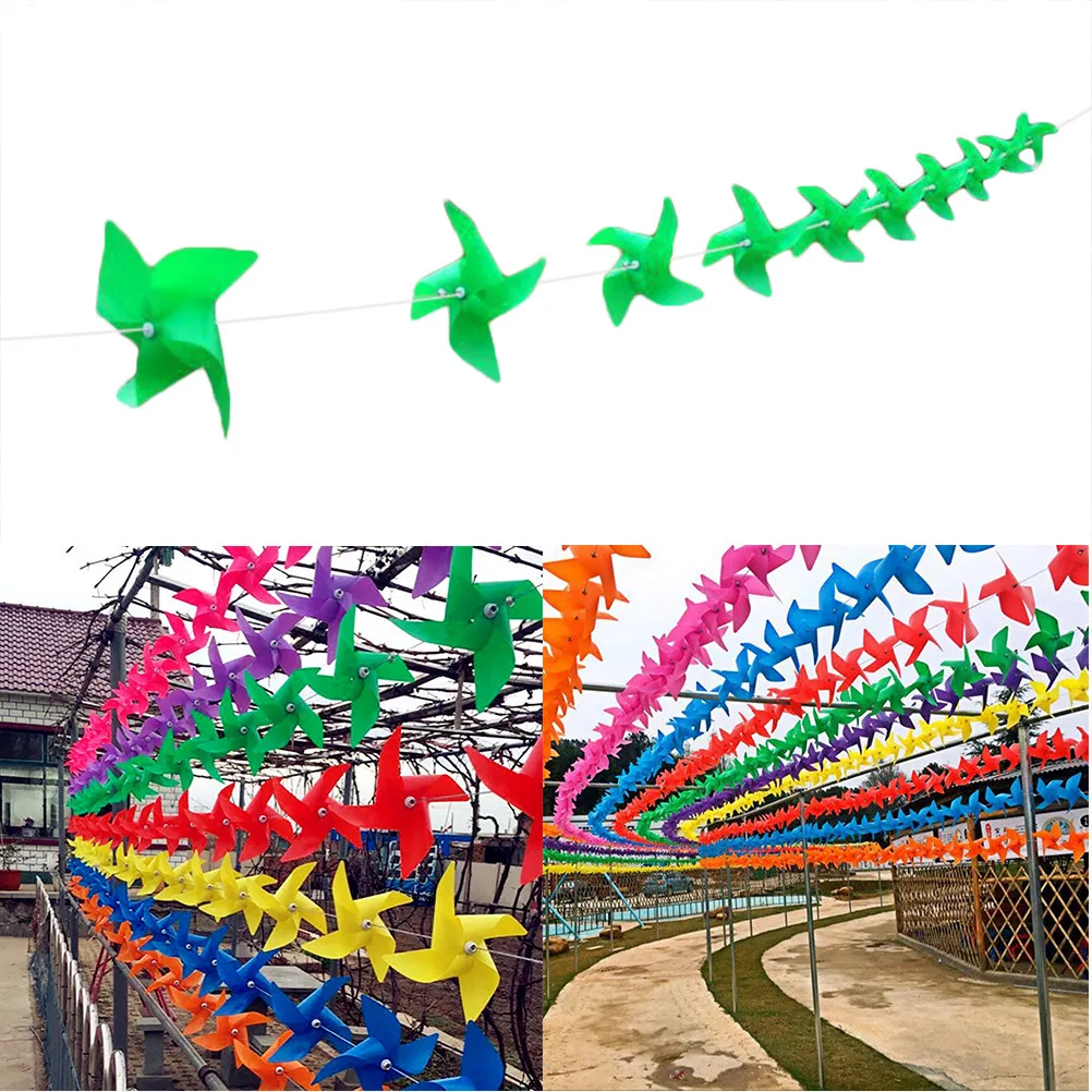 Four-Leaf Windmill Bunting Banner Plastic Hanging Garland Garden Lawn Party Decoration Bright Color Rotating in Wind
Four-Leaf Windmill Bunting Banner Plastic Hanging Garland Garden Lawn Party Decoration Bright Color Rotating in Wind