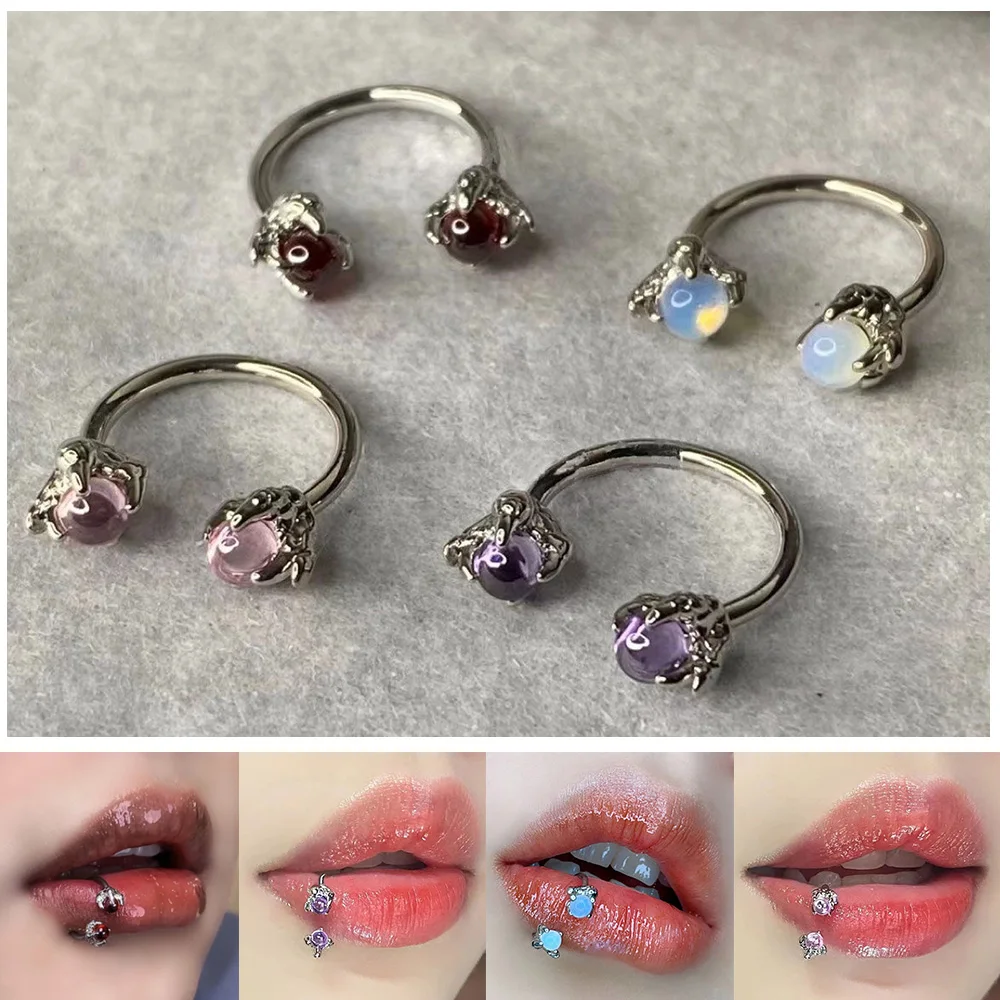 Opal Dragon Claw Lip Ring Horseshoe Ring C Shaped Lip Piercing Ear Tragus Nose Rings Stainless Steel Piercing Punk Body Jewelry
Opal Dragon Claw Lip Ring Horseshoe Ring C Shaped Lip Piercing Ear Tragus Nose Rings Stainless Steel Piercing Punk Body Jewelry