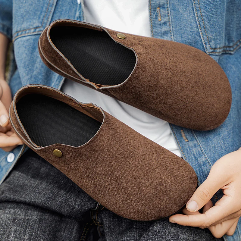 Fashion Men Casual Shoes Comfortable Suede Half Slippers Slip on Man Loafers Women Breathable Walking Footwear Driving Shoes
Fashion Men Casual Shoes Comfortable Suede Half Slippers Slip on Man Loafers Women Breathable Walking Footwear Driving Shoes