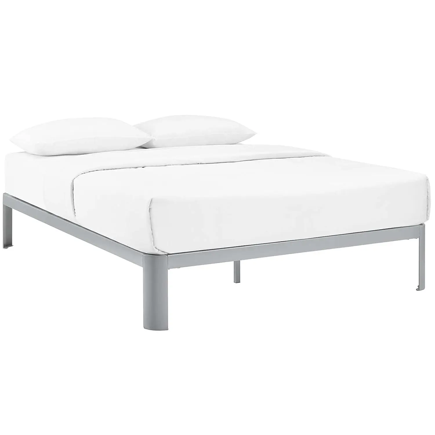 Steel Mattress Foundation Bed Frame with Wood Slat Support Queen Gray, Customized
Steel Mattress Foundation Bed Frame with Wood Slat Support Queen Gray, Customized