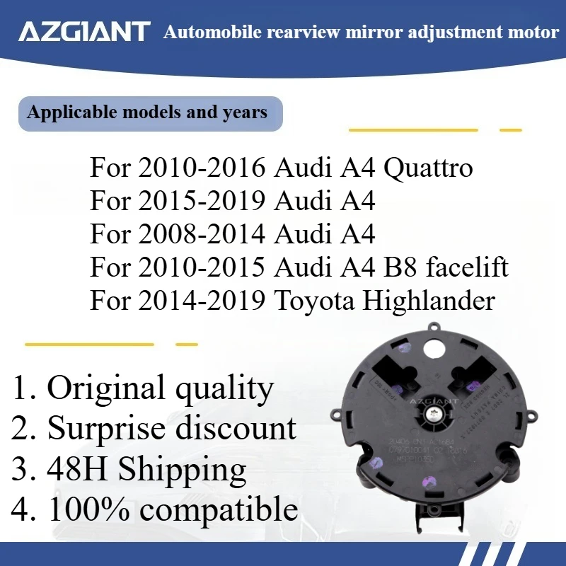 Azgiant Car rearview mirror lens glass adjustment motor module for 2010-2015 Audi A4 B8 facelift/2014-2019 Toyota Highlander
Azgiant Car rearview mirror lens glass adjustment motor module for 2010-2015 Audi A4 B8 facelift/2014-2019 Toyota Highlander