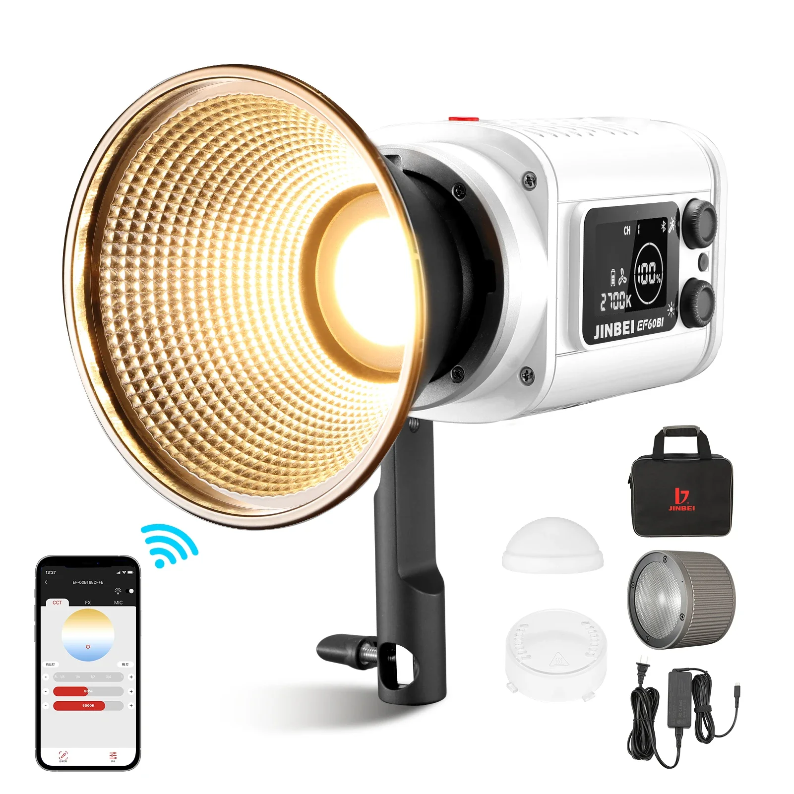 JINBEI EF-60BI 60 Вт освещение для фотосъемки портативный ультракомпактный портативный уличный светодиодный комплект для видеосъемки с аккумулятором
JINBEI EF-60BI 60 Вт освещение для фотосъемки портативный ультракомпактный портативный уличный светодиодный комплект для видеосъемки с аккумулятором