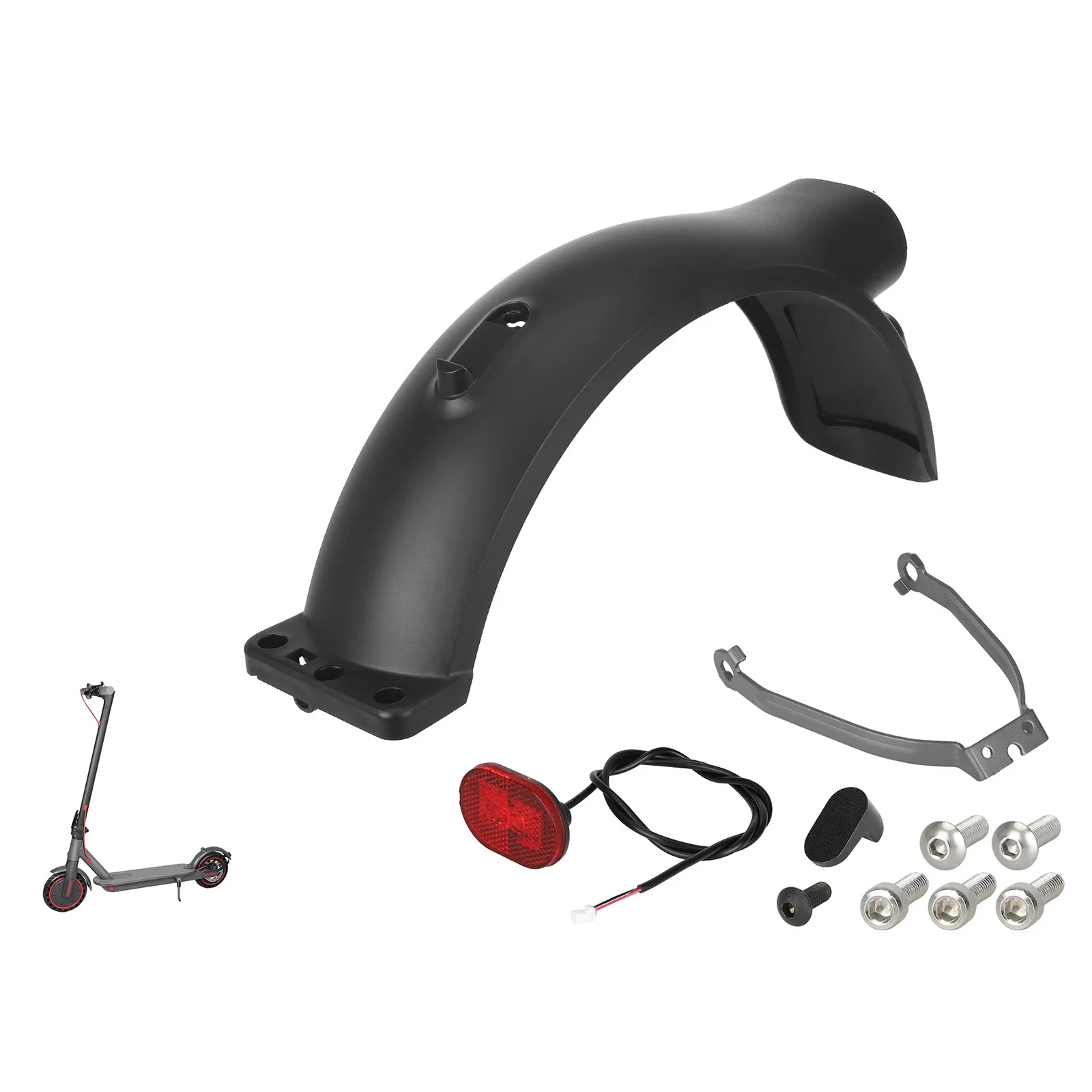 Rear For Fender Assembly with Hook and Tail Light for Xiaomi 6 Lite Electric Scooter ABS and Metal Construction
Rear For Fender Assembly with Hook and Tail Light for Xiaomi 6 Lite Electric Scooter ABS and Metal Construction