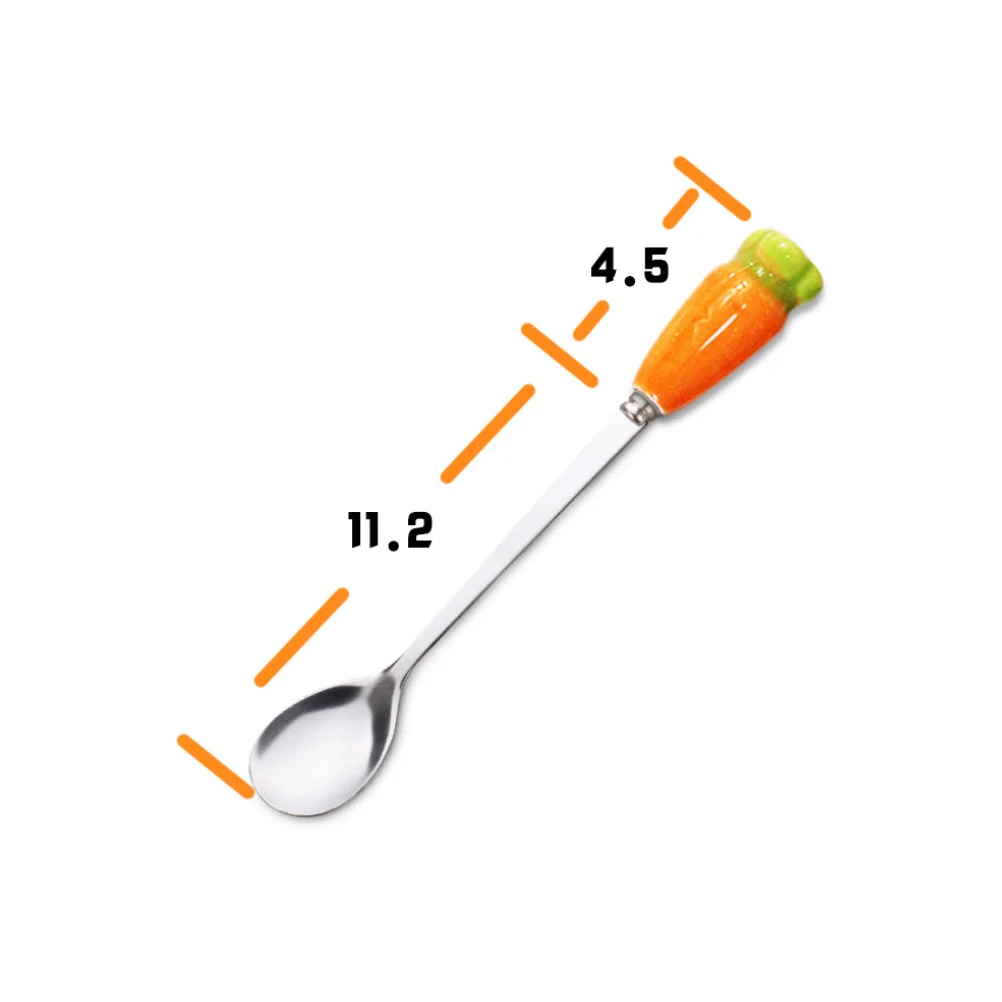 Long Handle Spoon Stainless Steel Coffee Dessert Serving Spoon with Ceramic Radish Handle for Tea Cappuccino Espresso
Long Handle Spoon Stainless Steel Coffee Dessert Serving Spoon with Ceramic Radish Handle for Tea Cappuccino Espresso