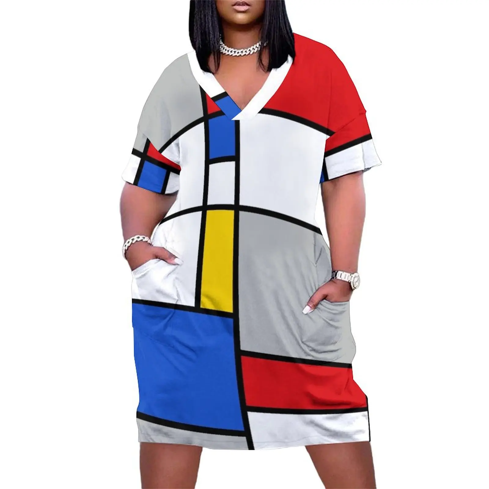 Mondrian Style Color Composition Loose Pocket Dress clothes summer dress woman 2025 trendy prom clothes
Mondrian Style Color Composition Loose Pocket Dress clothes summer dress woman 2025 trendy prom clothes