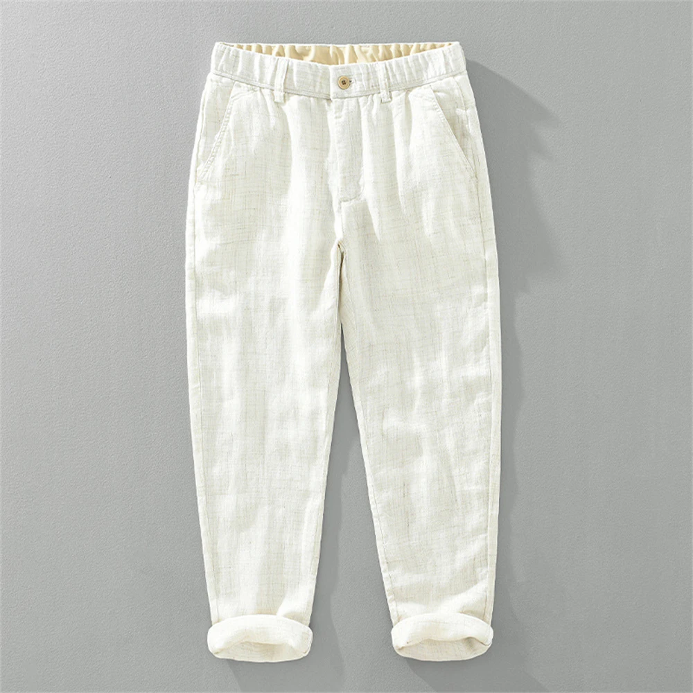 men's summer pants pure Linen lightweight breathable solid cropped pants for men casual pants Beach and daily wear
men's summer pants pure Linen lightweight breathable solid cropped pants for men casual pants Beach and daily wear