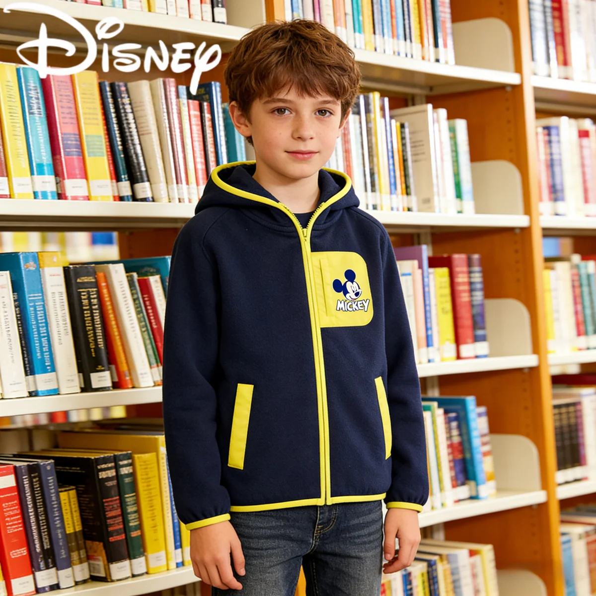 Disney Kids Warm-keeping Hooded Outerwear Boys Mickey Print Fleece Lining Windproof Jacket Autumn Winter Comfortable Outerwear
Disney Kids Warm-keeping Hooded Outerwear Boys Mickey Print Fleece Lining Windproof Jacket Autumn Winter Comfortable Outerwear