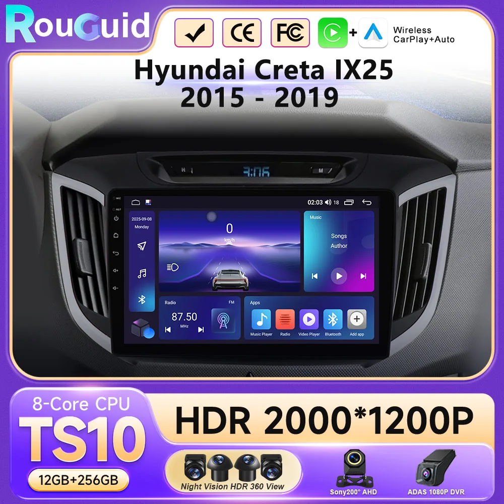 For Hyundai Creta IX25 2015 - 2019 Car Radio Multimedia Video Player Navigation Stereo GPS Android 16 No 2din DVD Touch QLED DSP
For Hyundai Creta IX25 2015 - 2019 Car Radio Multimedia Video Player Navigation Stereo GPS Android 16 No 2din DVD Touch QLED DSP