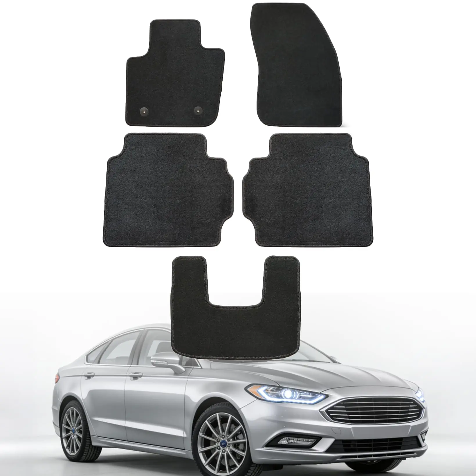 Комплект автомобильных ковриков для Ford Fusion Energi 2013-2020, велюровые, всепогодные, противоскользящие
Комплект автомобильных ковриков для Ford Fusion Energi 2013-2020, велюровые, всепогодные, противоскользящие
