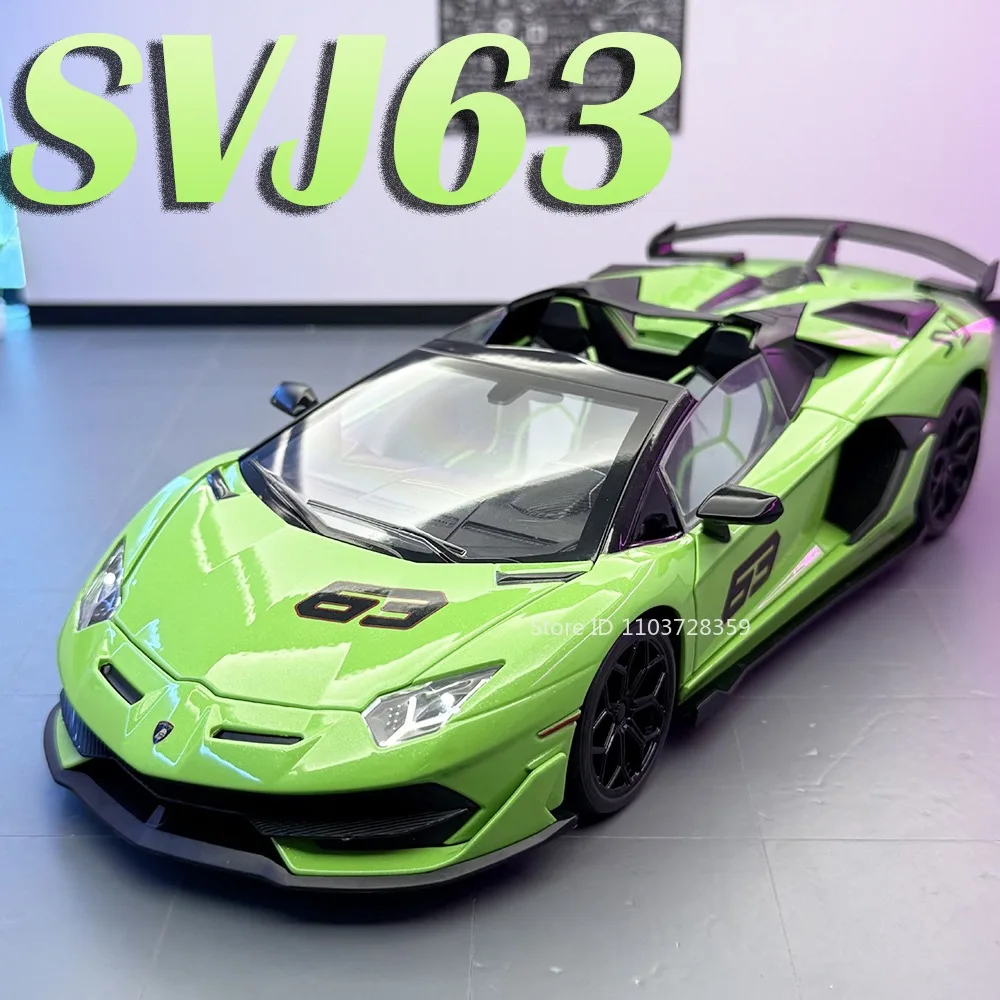 1:18 Aventador SVJ63 720S Supercar Toy Models Metal Diecast Sports Cars Sound Light Pull Back Door Opened for Kid Boyfriend Gift
1:18 Aventador SVJ63 720S Supercar Toy Models Metal Diecast Sports Cars Sound Light Pull Back Door Opened for Kid Boyfriend Gift